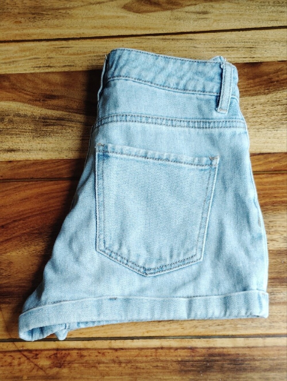 PacSun Mom Short Light Wash High-Rise Denim Sz 24 Rolled Hem